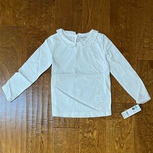NEW WITH TAGS!! Toddler Girls OshKosh B’Gosh Peter Pan Collar Shirt - 4T - White